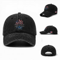 American Grown With Scottish Roots Washed Cotton Baseball Cap Scottish American Heritage Thistle Flower