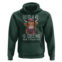 Funny Scotland Is Calling And I Must Go Hoodie Highland Cow