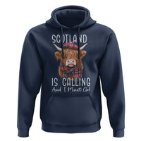 Funny Scotland Is Calling And I Must Go Hoodie Highland Cow
