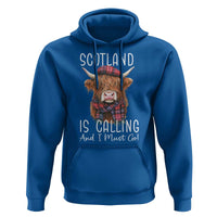 Funny Scotland Is Calling And I Must Go Hoodie Highland Cow