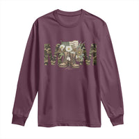 Military Army Mom Floral Combat Shoes Long Sleeve Shirt