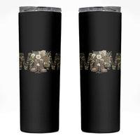 Military Army Mom Floral Combat Shoes Skinny Tumbler