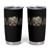 Military Army Mom Floral Combat Shoes Tumbler Cup