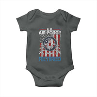 Veteran US Air Force Retired Baby Onesie Vintage American Flag