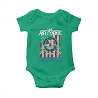 Veteran US Air Force Retired Baby Onesie Vintage American Flag