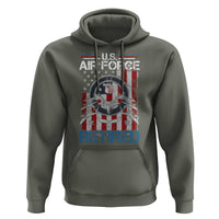 Veteran US Air Force Retired Hoodie Vintage American Flag