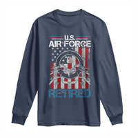Veteran US Air Force Retired Long Sleeve Shirt Vintage American Flag