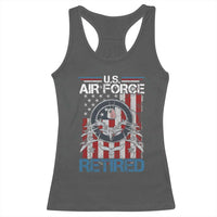 Veteran US Air Force Retired Racerback Tank Top Vintage American Flag