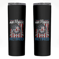 Veteran US Air Force Retired Skinny Tumbler Vintage American Flag