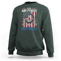 Veteran US Air Force Retired Sweatshirt Vintage American Flag