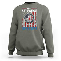 Veteran US Air Force Retired Sweatshirt Vintage American Flag