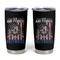 Veteran US Air Force Retired Tumbler Cup Vintage American Flag