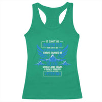Us Military Air Force Veteran Racerback Tank Top It Can't Be Inherited Nor Can It Be Purchased I Have Earned It