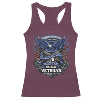 US Military Navy Veteran Racerback Tank Top It Cannot Be Inherited Nor Can It Be Purchased I Have Earned It