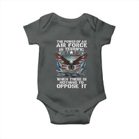 The Power Of An Air Force Is Terrific When There Is Nothing To Oppose It Baby Onesie Veteran Winston Churchill Quote