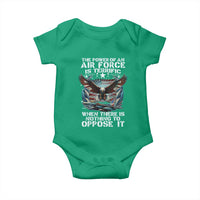 The Power Of An Air Force Is Terrific When There Is Nothing To Oppose It Baby Onesie Veteran Winston Churchill Quote