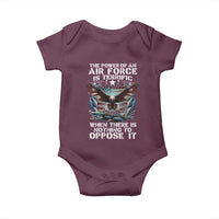 The Power Of An Air Force Is Terrific When There Is Nothing To Oppose It Baby Onesie Veteran Winston Churchill Quote