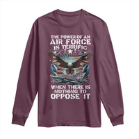 The Power Of An Air Force Is Terrific When There Is Nothing To Oppose It Long Sleeve Shirt Veteran Winston Churchill Quote