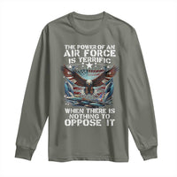 The Power Of An Air Force Is Terrific When There Is Nothing To Oppose It Long Sleeve Shirt Veteran Winston Churchill Quote