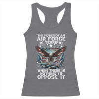 The Power Of An Air Force Is Terrific When There Is Nothing To Oppose It Racerback Tank Top Veteran Winston Churchill Quote