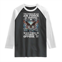 The Power Of An Air Force Is Terrific When There Is Nothing To Oppose It Raglan Shirt Veteran Winston Churchill Quote