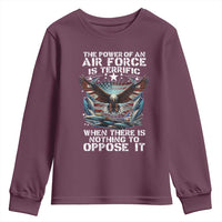 The Power Of An Air Force Is Terrific When There Is Nothing To Oppose It Youth Sweatshirt Veteran Winston Churchill Quote