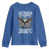 The Power Of An Air Force Is Terrific When There Is Nothing To Oppose It Youth Sweatshirt Veteran Winston Churchill Quote