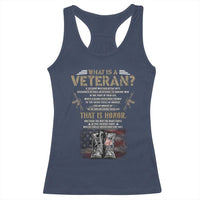 What Is A Veteran That Is Honor American Flag Racerback Tank Top Veteran's Day