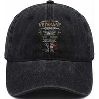 What Is A Veteran That Is Honor American Flag Washed Cotton Baseball Cap Veteran's Day