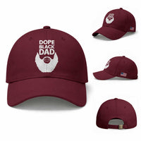 Funny Dope Black Dad Baseball Cap Father's Day Juneteenth History Month