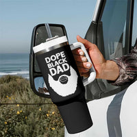 Funny Dope Black Dad Tumbler With Handle Father's Day Juneteenth History Month