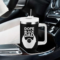Funny Dope Black Dad Tumbler With Handle Father's Day Juneteenth History Month