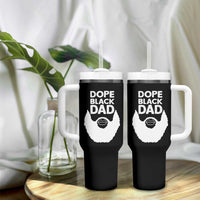 Funny Dope Black Dad Tumbler With Handle Father's Day Juneteenth History Month