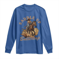 Funny African American Cowgirl Long Sleeve Shirt Saddle Up Buttercup Southern Western