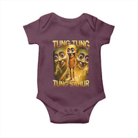 Funny Italian Brainrot Tung Tung Tung Sahur Baby Onesie Gen Z Meme