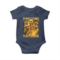Funny Italian Brainrot Tung Tung Tung Sahur Baby Onesie Gen Z Meme