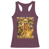 Funny Italian Brainrot Tung Tung Tung Sahur Racerback Tank Top Gen Z Meme