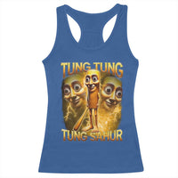 Funny Italian Brainrot Tung Tung Tung Sahur Racerback Tank Top Gen Z Meme