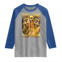 Funny Italian Brainrot Tung Tung Tung Sahur Raglan Shirt Gen Z Meme