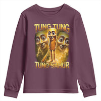 Funny Italian Brainrot Tung Tung Tung Sahur Youth Sweatshirt Gen Z Meme