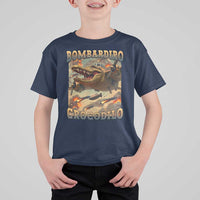 Funny Italian Brainrot Bombardiro Crocodilo T Shirt For Kid Gen Z Meme