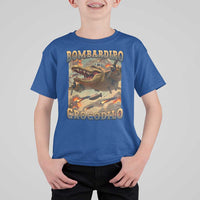 Funny Italian Brainrot Bombardiro Crocodilo T Shirt For Kid Gen Z Meme