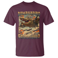 Funny Italian Brainrot Bombardiro Crocodilo T Shirt Gen Z Meme