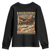 Funny Italian Brainrot Bombardiro Crocodilo Youth Sweatshirt Gen Z Meme