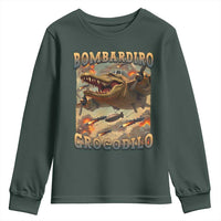 Funny Italian Brainrot Bombardiro Crocodilo Youth Sweatshirt Gen Z Meme
