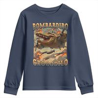 Funny Italian Brainrot Bombardiro Crocodilo Youth Sweatshirt Gen Z Meme