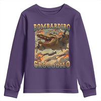 Funny Italian Brainrot Bombardiro Crocodilo Youth Sweatshirt Gen Z Meme