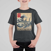 Funny Italian Brainrot Tralalero Tralala Shark T Shirt For Kid Japanese Art Gen Z Meme