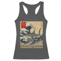 Funny Italian Brainrot Tralalero Tralala Shark Racerback Tank Top Japanese Art Gen Z Meme