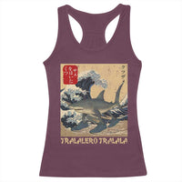 Funny Italian Brainrot Tralalero Tralala Shark Racerback Tank Top Japanese Art Gen Z Meme